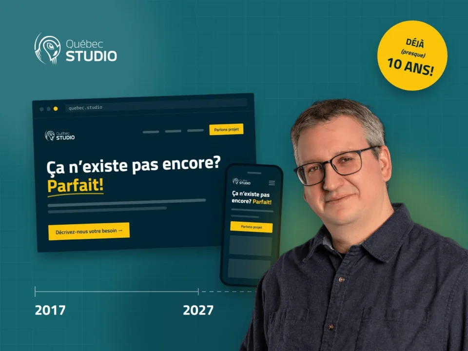 Richard Trudel devant le nouveau site de Québec Studio