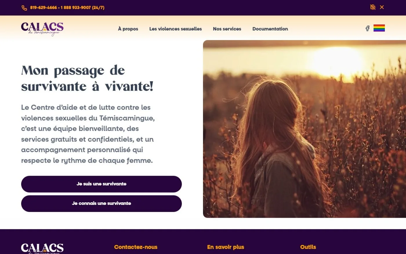 CALACS du Témiscamingue : accueil du site