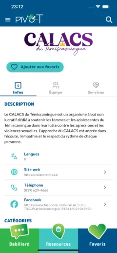 Pivo-T : fiche d’un organisme