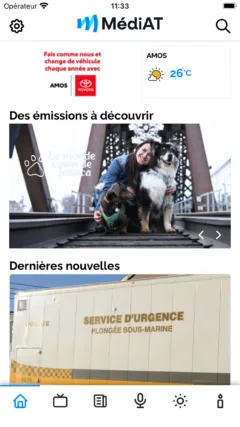 MédiAT : accueil de l’application