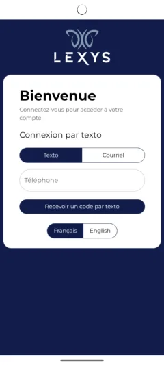 Lexys : connexion par texto