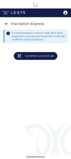 Lexys : inscription express par code QR