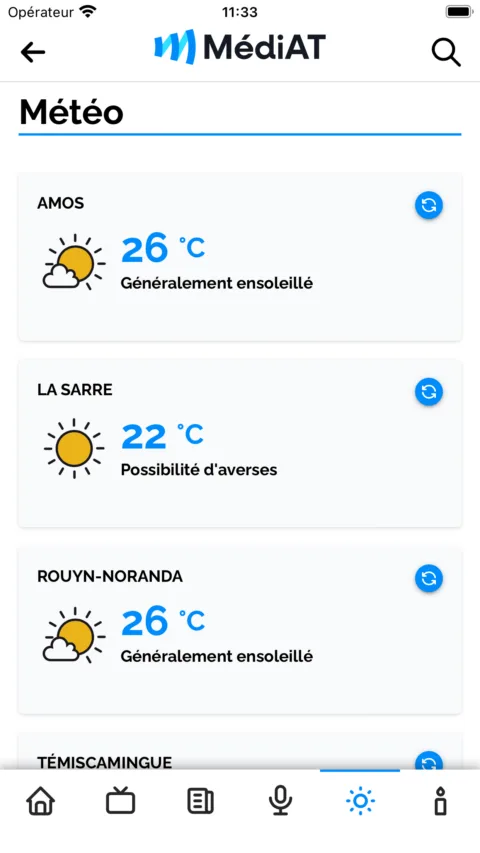 MédiAT : météo régionale