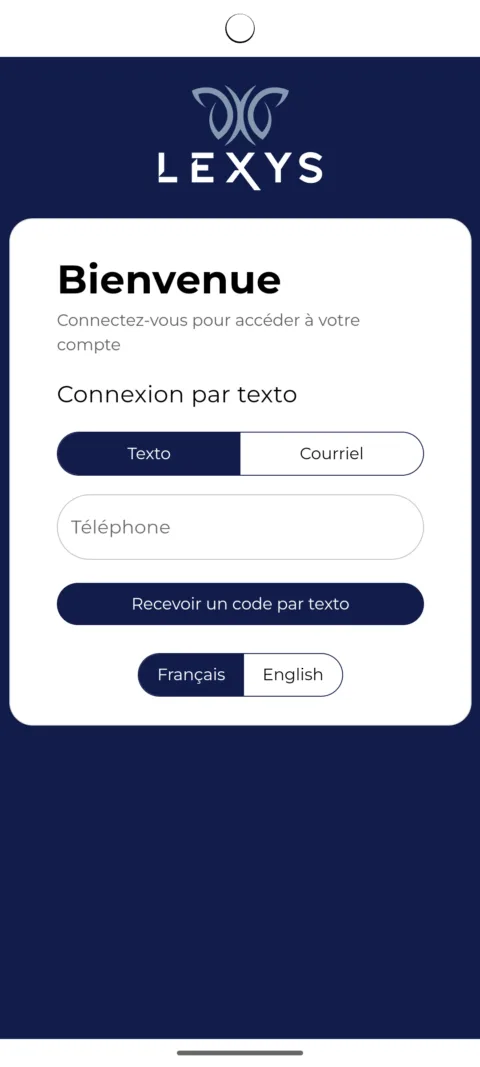 Lexys : connexion par texto