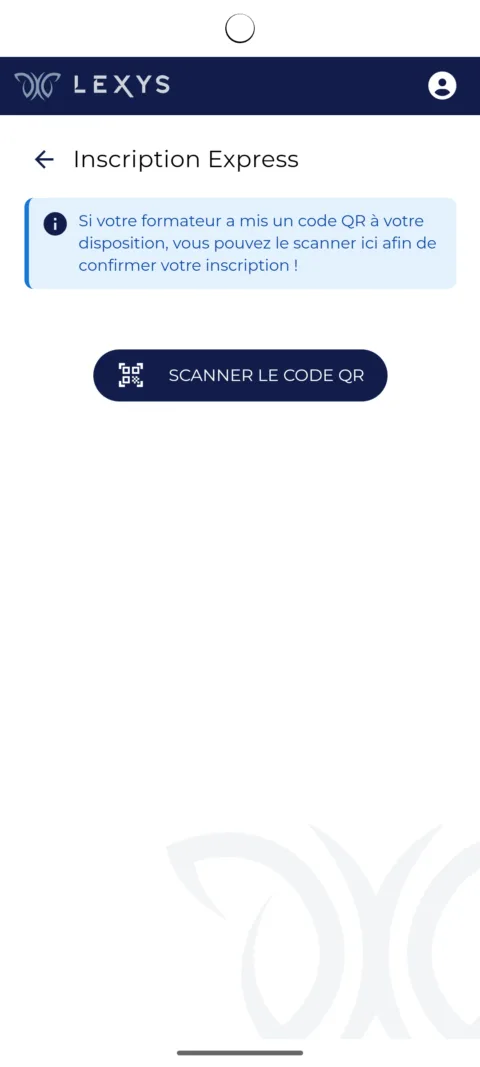Lexys : inscription express par code QR