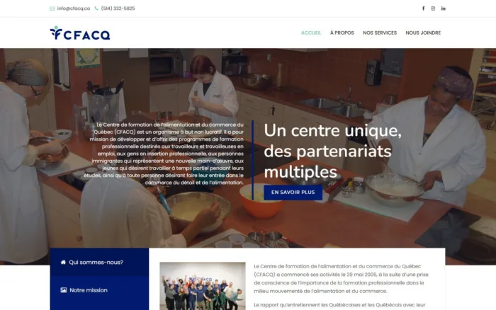 CFACQ : accueil du site